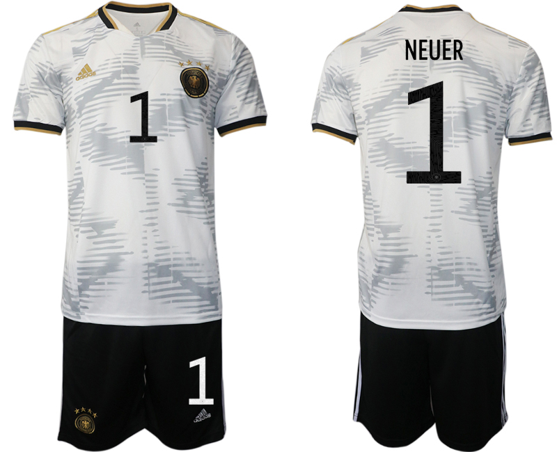 Men 2022 World Cup National Team Germany home white #1 Soccer Jersey